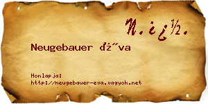 Neugebauer Éva névjegykártya